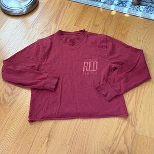 Taylor Swift Red (Taylor's Version) Cropped Long Sleeve Shirt size Small